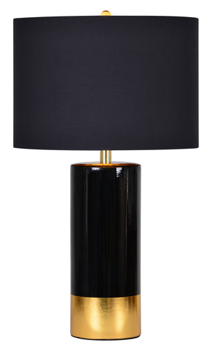 The Tuxedo One Light Table Lamp Black And Gold