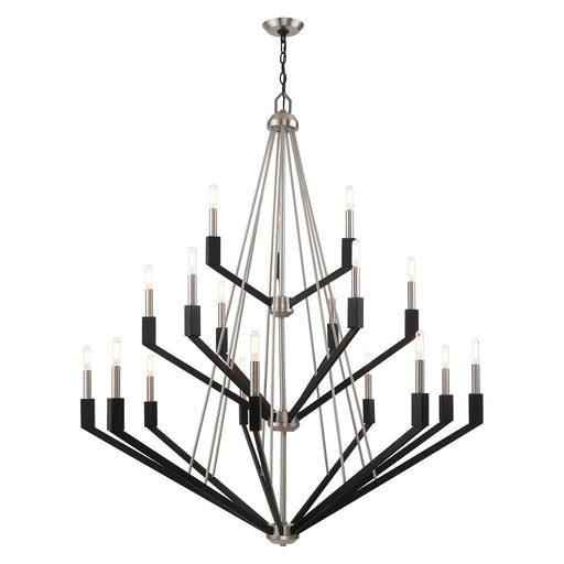 Livex Lighting - 51169-91 - 18 Light Foyer Chandelier - Beckett - Brushed Nickel & Black