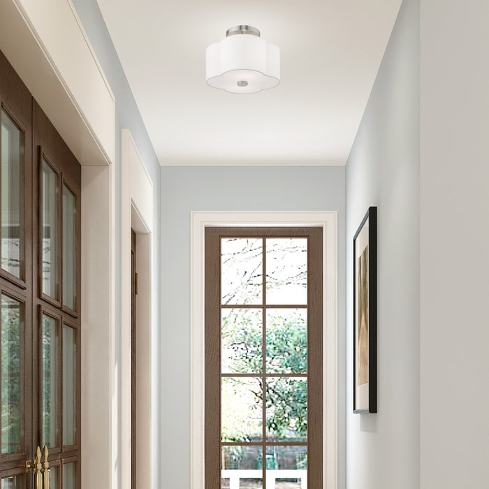 Livex Lighting - 52151-91 - Two Light Ceiling Mount - Chelsea - Brushed Nickel