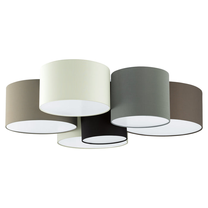 Eglo USA - 203559A - Six Light Ceiling Mount - Pastore - White,Black, Taupe, Grey, Cappucino