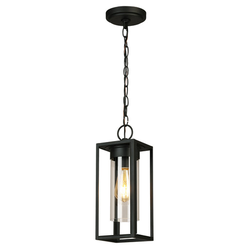 Walker Hill One Light Outdoor Pendant Matte Black