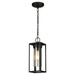 Eglo USA - 203664A - One Light Outdoor Pendant - Walker Hill - Matte Black