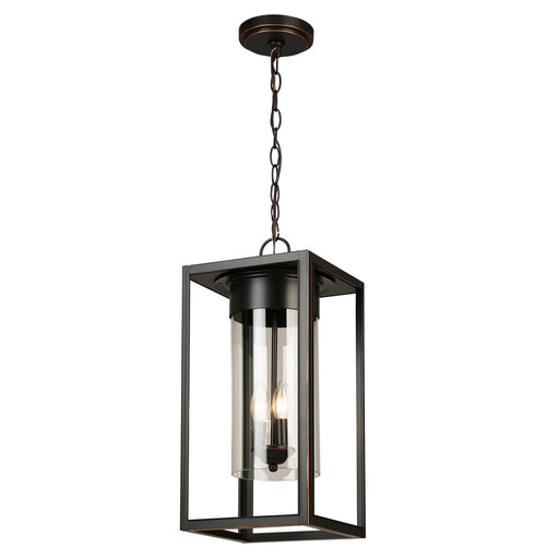 Walker Hill Three Light Outdoor Pendant Oil Rubbed Bronze