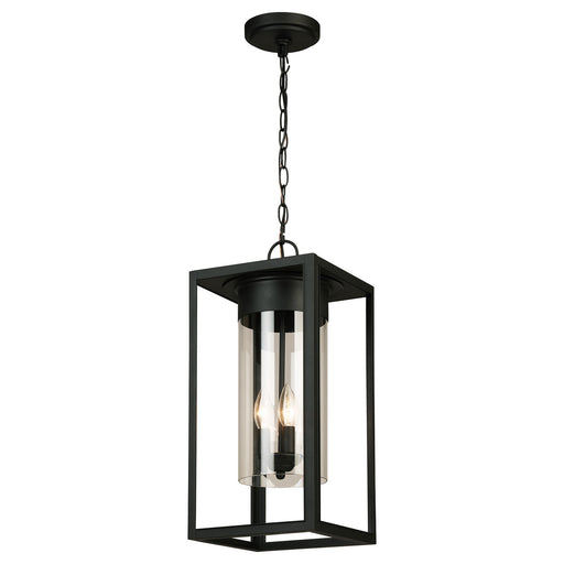 Walker Hill One Light Outdoor Pendant Matte Black