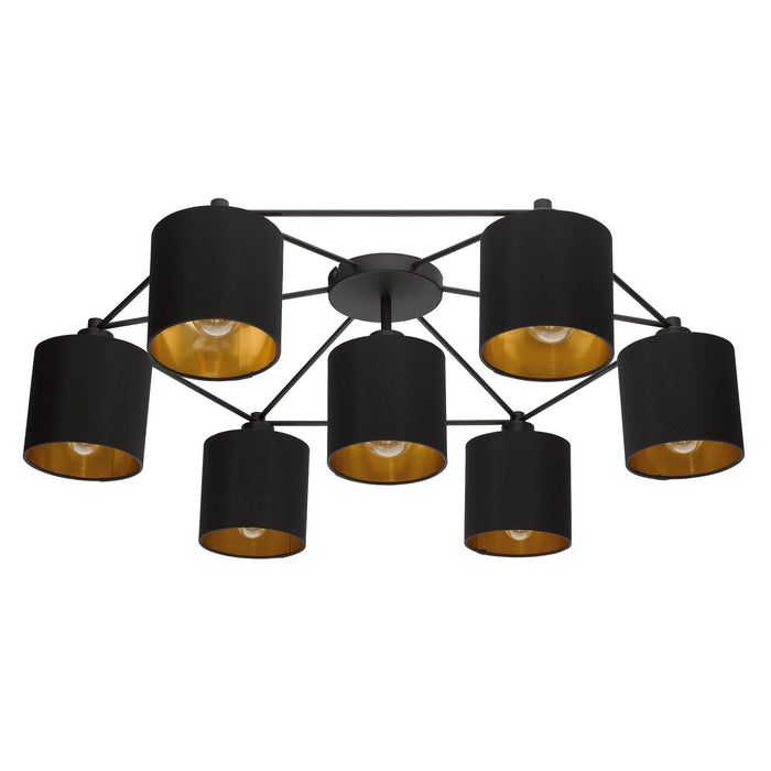 Eglo USA - 97895A - Seven Light Ceiling Mount - Staiti - Black