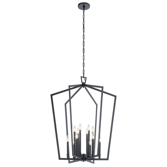 Kichler - 43496BK - 12 Light Foyer Chandelier - Abbotswell - Black