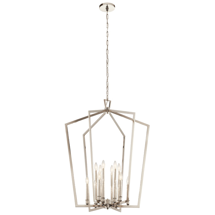 Kichler - 43496PN - 12 Light Foyer Chandelier - Abbotswell - Polished Nickel