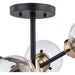 Vaxcel - C0193 - Six Light Semi Flush Mount - Orbit - Muted Brass and Oil Rubbed Bronze