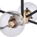 Vaxcel - C0193 - Six Light Semi Flush Mount - Orbit - Muted Brass and Oil Rubbed Bronze