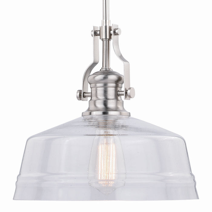 Vaxcel - P0273 - One Light Pendant - Beloit - Satin Nickel