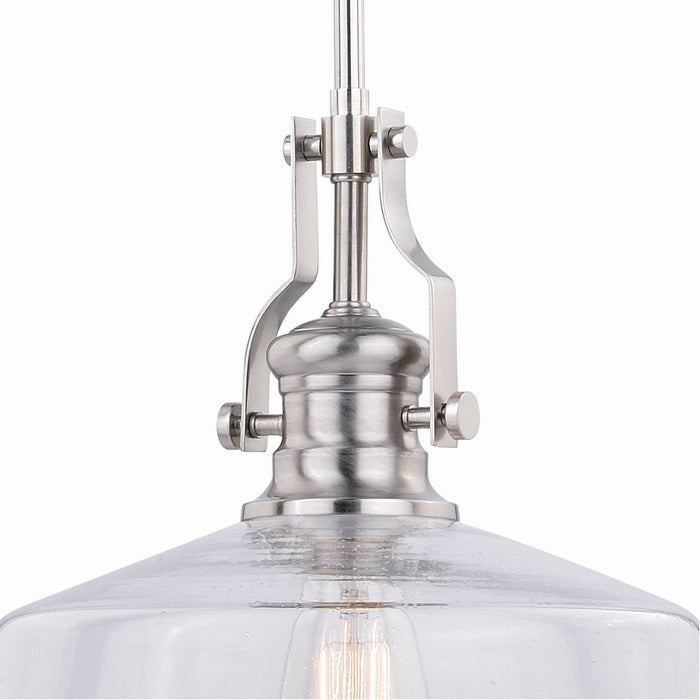 Vaxcel - P0273 - One Light Pendant - Beloit - Satin Nickel