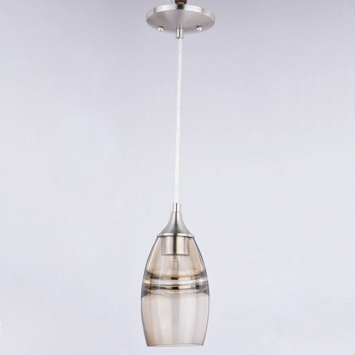 Vaxcel - P0276 - One Light Mini Pendant - Milano - Satin Nickel