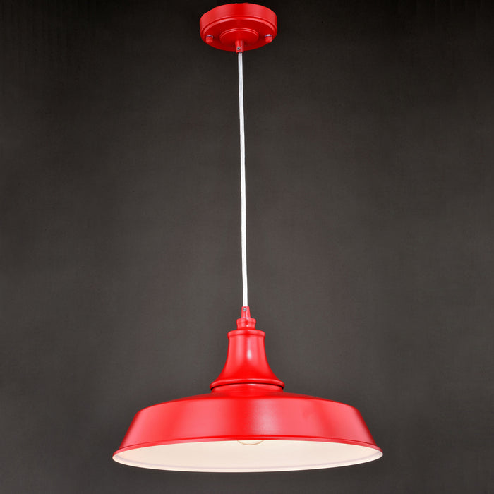 Vaxcel - T0489 - One Light Outdoor Pendant - Dorado - Red and White
