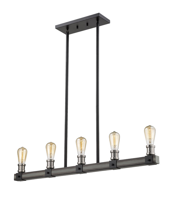 Z-Lite - 472-5L-ABB - Five Light Linear Chandelier - Kirkland - Ashen Barnboard