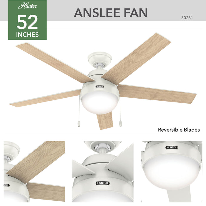 Anslee 52" Ceiling Fan-Fans-Hunter-Lighting Design Store