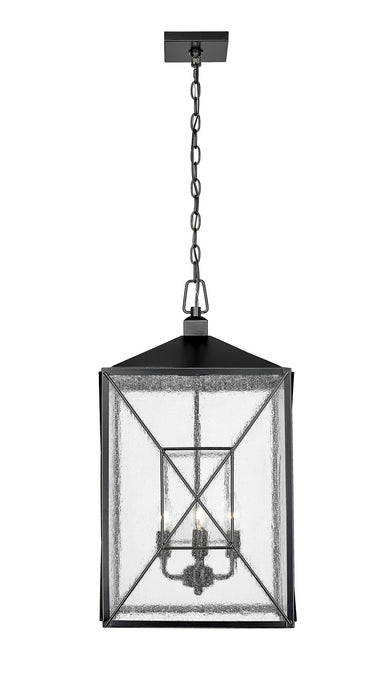 Millennium - 42645-PBK - Four Light Outdoor Hanging Lantern - Caswell - Powder Coated Black