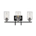 Millennium - 3513-MB/BN - Three Light Vanity - Clifton - Matte Black/Brushed Nickel