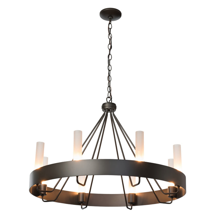 Hubbardton Forge - 105040-SKT-07-FD0611 - Eight Light Chandelier - Banded - Dark Smoke