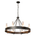 Hubbardton Forge - 105040-SKT-07-FD0611 - Eight Light Chandelier - Banded - Dark Smoke