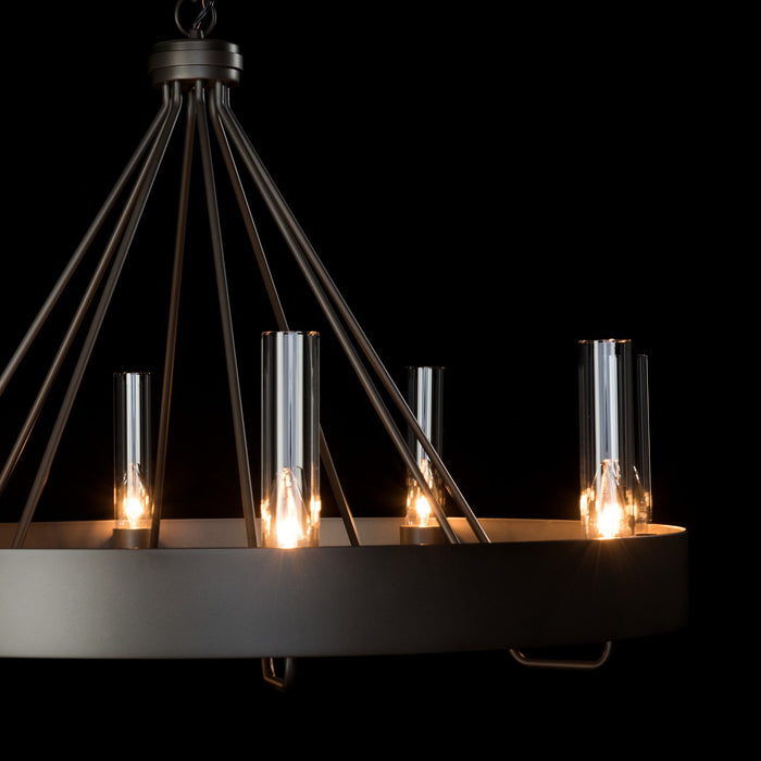 Hubbardton Forge - 105040-SKT-07-ZM0611 - Eight Light Chandelier - Banded - Dark Smoke