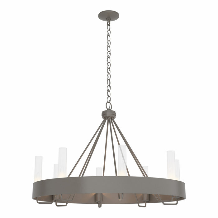 Hubbardton Forge - 105040-SKT-07-ZM0611 - Eight Light Chandelier - Banded - Dark Smoke