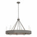 Hubbardton Forge - 105040-SKT-07-ZM0611 - Eight Light Chandelier - Banded - Dark Smoke