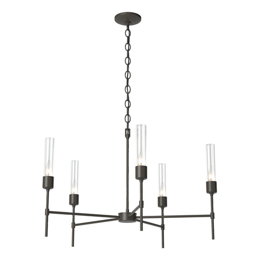 Vela Five Light Chandelier Dark Smoke