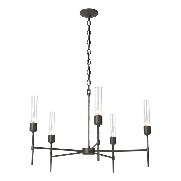 Hubbardton Forge - 105045-SKT-07-ZM0611 - Five Light Chandelier - Vela - Dark Smoke