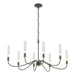Hubbardton Forge - 105050-SKT-07-BR-ZM0611 - Eight Light Chandelier - Grace - Dark Smoke