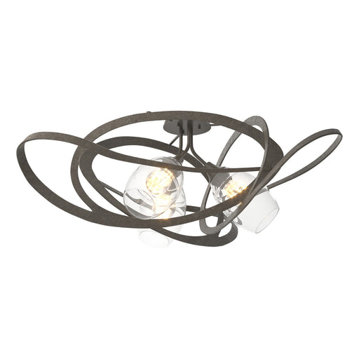 Nest Three Light Semi-Flush Mount Dark Smoke