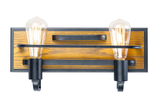 Black Forest Two Light Bath Vanity Black / Ashbury