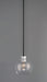 Maxim - 21619CLBKAL - One Light Mini Pendant - Vessel - Black / Brushed Aluminum