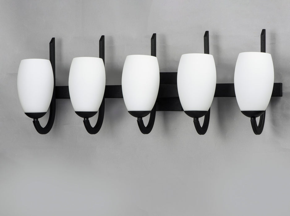 Maxim - 21645SWTXB - Five Light Bath Vanity - Taylor - Textured Black