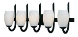 Maxim - 21645SWTXB - Five Light Bath Vanity - Taylor - Textured Black