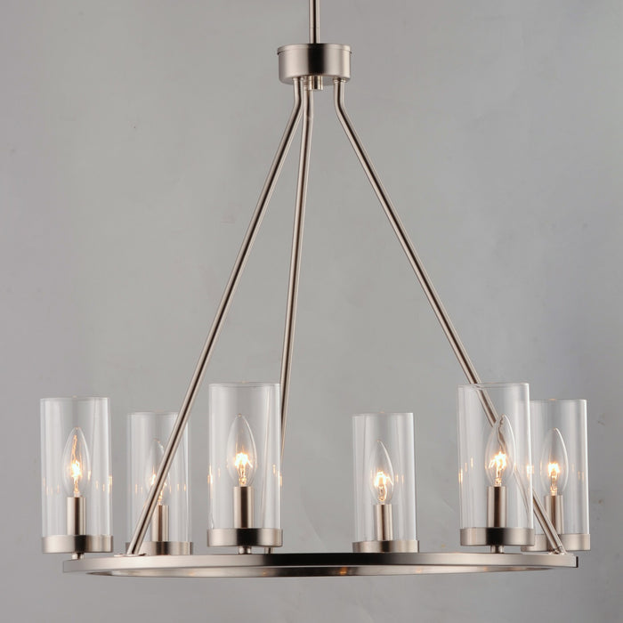 Maxim - 25255CLSN - Six Light Chandelier - Sentinel - Satin Nickel