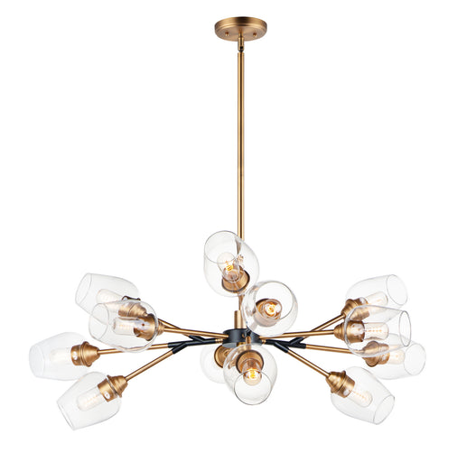 Savvy LED Chandelier Antique Brass / Black