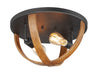 Maxim - 27570APBK - Two Light Flush Mount - Compass - Antique Pecan / Black