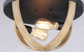 Maxim - 27570BWBK - Two Light Flush Mount - Compass - Barn Wood / Black