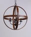 Maxim - 27574APBK - Four Light Pendant - Compass - Antique Pecan / Black