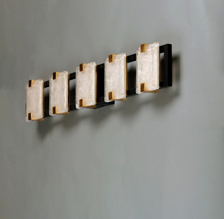 Maxim - 39533CYBKGL - LED Bath Vanity - Radiant - Black / Gold Leaf