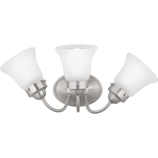 Progress Lighting - P3289-09ET - Three Light Bath Bracket - Fluted Glass-Etched - Brushed Nickel