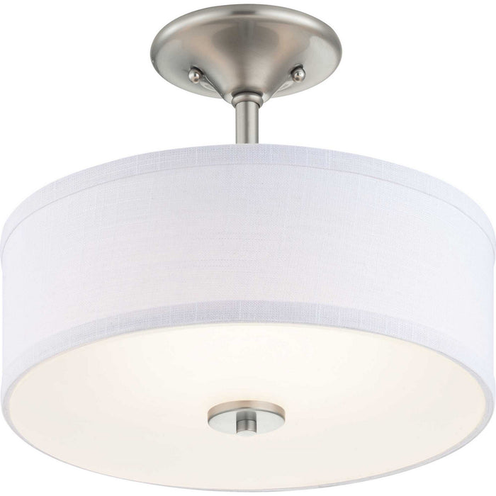 Progress Lighting - P350134-009-30 - LED Semi-Flush - Inspire Led - Brushed Nickel