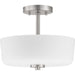 Progress Lighting - P350137-009 - Two Light Semi-Flush Convertible - Tobin - Brushed Nickel