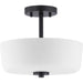 Progress Lighting - P350137-031 - Two Light Semi-Flush Convertible - Tobin - Black