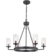 Progress Lighting - P400164-143 - Six Light Chandelier - Gresham - Graphite