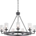 Progress Lighting - P400165-143 - Nine Light Chandelier - Gresham - Graphite