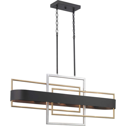 Adagio Six Light Island Pendant Black