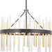 Progress Lighting - P400176-031 - Six Light Chandelier - Orrizo - Black