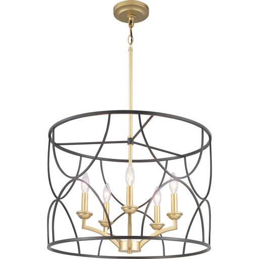 Progress Lighting - P400178-031 - Five Light Chandelier - Landree - Black