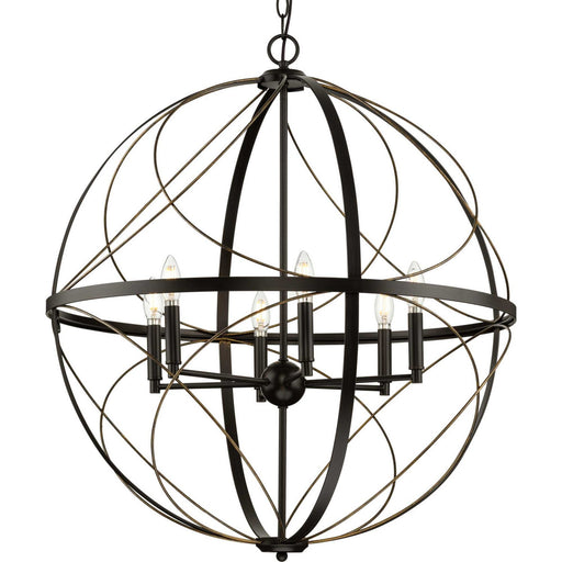Progress Lighting - P500069-020 - Six Light Pendant - Brandywine - Antique Bronze